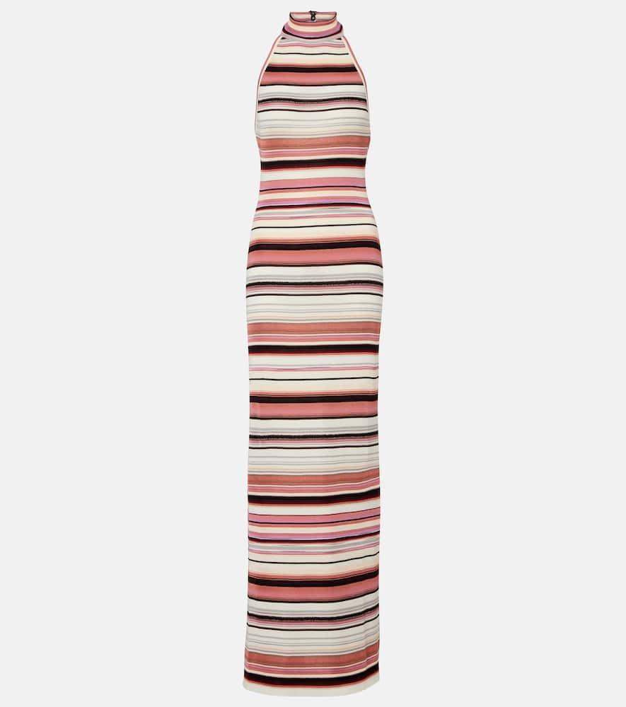 missoni striped halterneck maxi dress