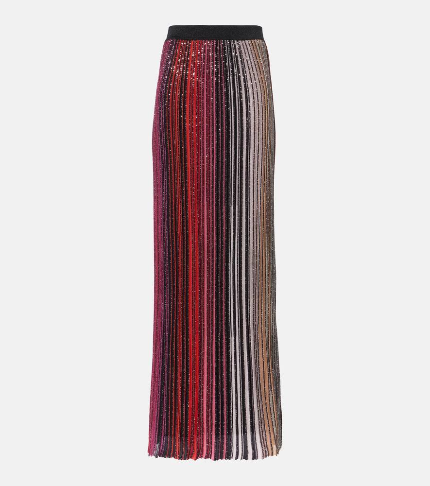 missoni striped sequined lamé maxi skirt