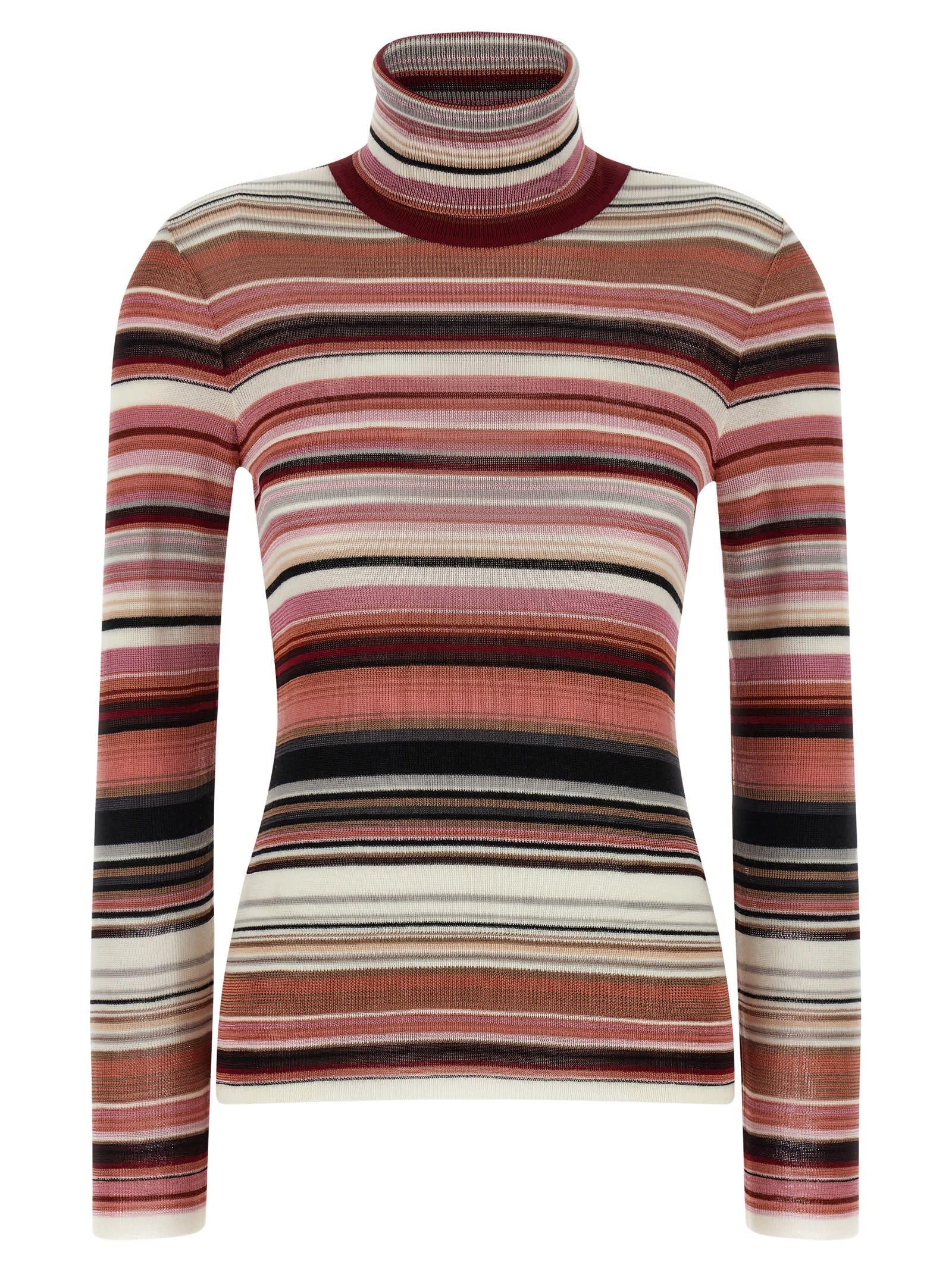 missoni striped turtleneck sweater