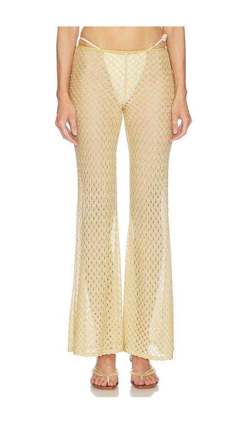 missoni trousers in metallic gold.