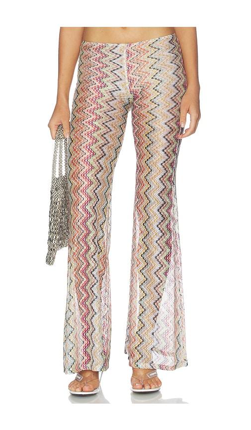 missoni trousers in purple,orange.