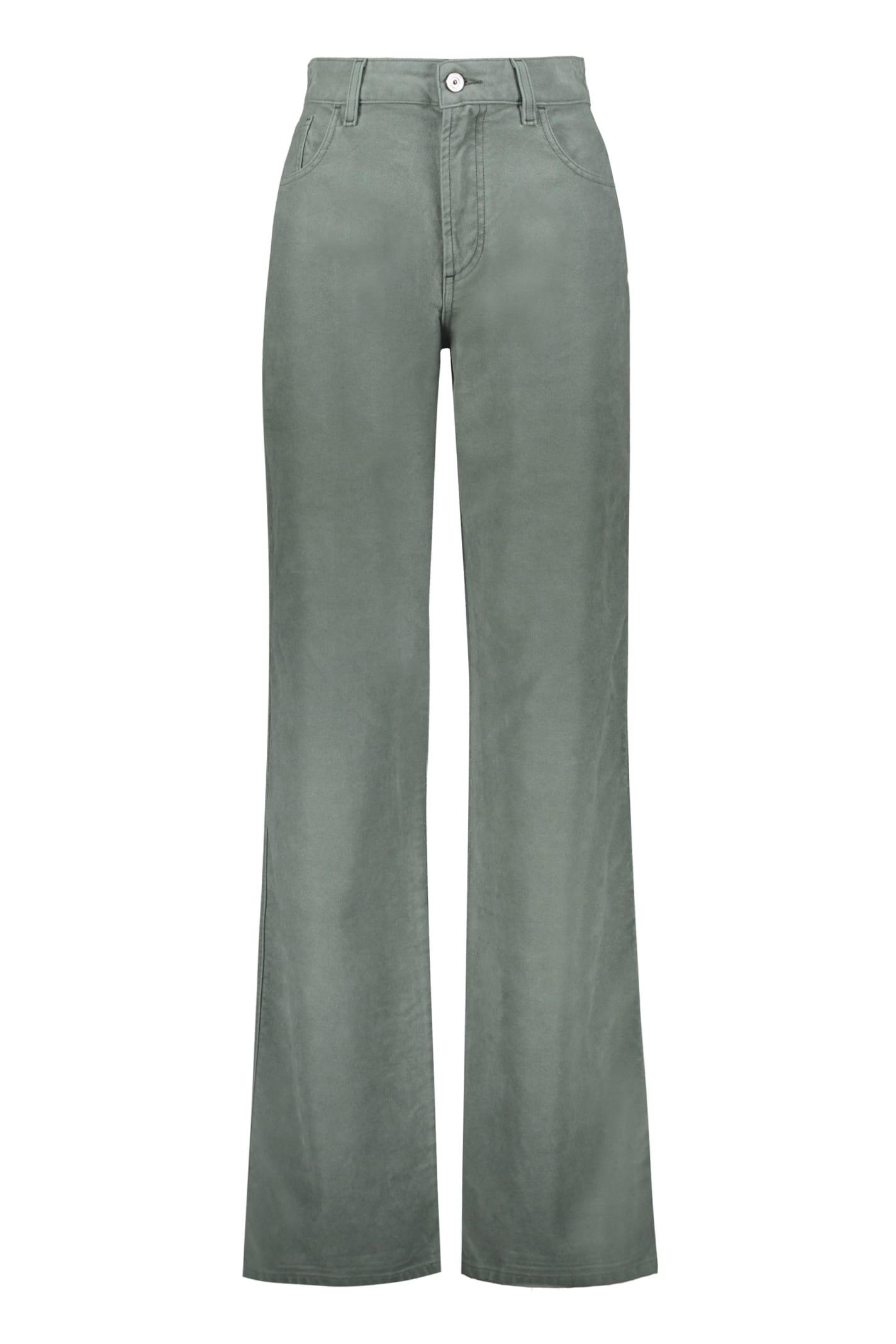 missoni velvet wide leg trousers