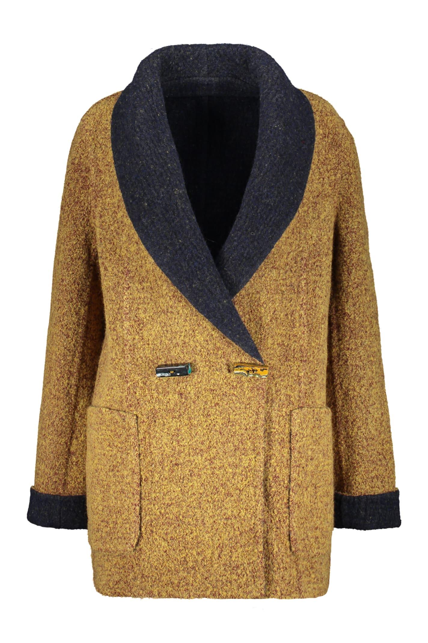 missoni virgin wool coat