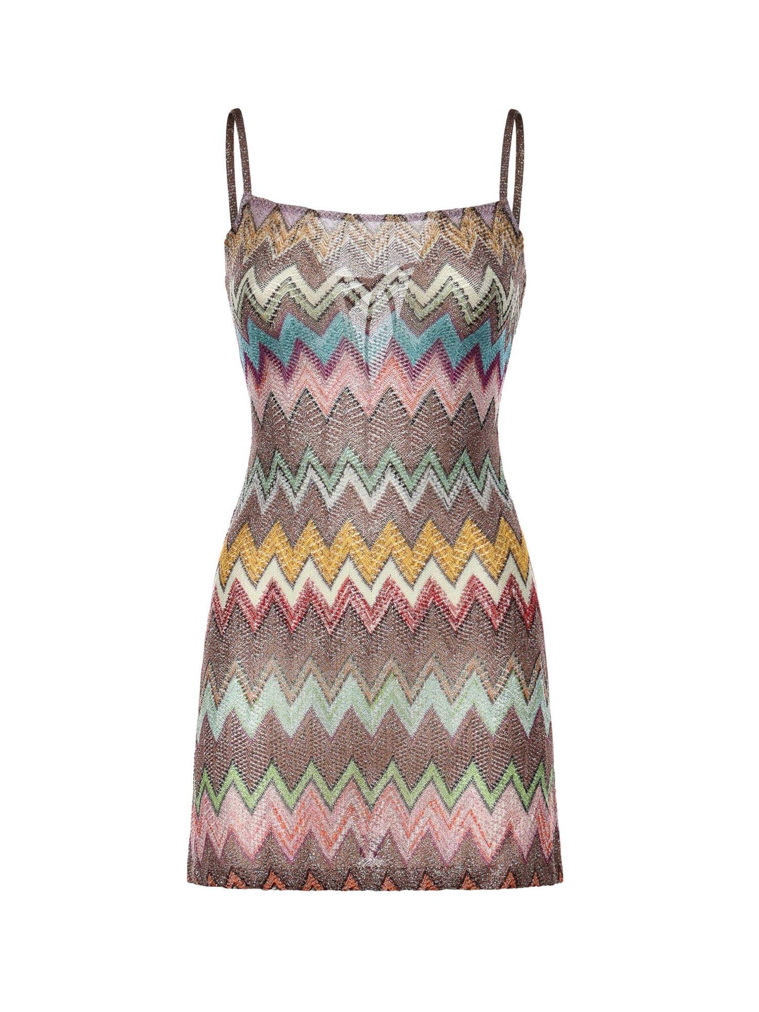 missoni viscose lamé mini dress