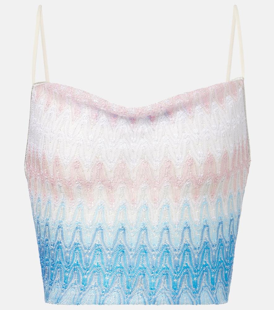 missoni wave cropped top