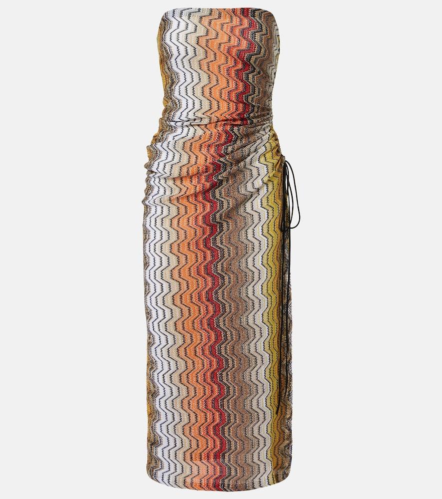 missoni wave lamé beach dress