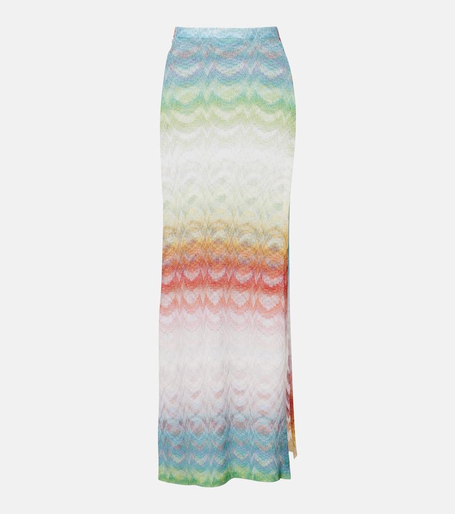 missoni wave lamé maxi skirt