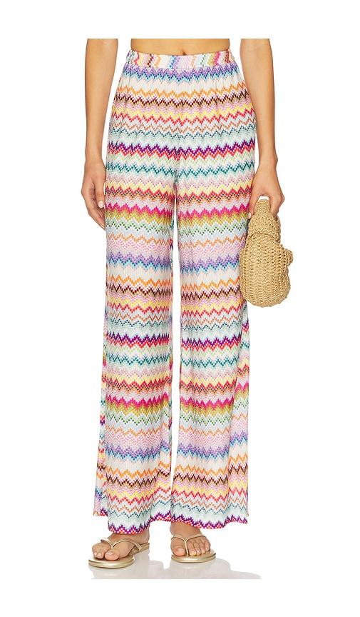 missoni wide leg trousers in pink.