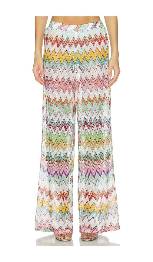 missoni wide leg trousers in white.