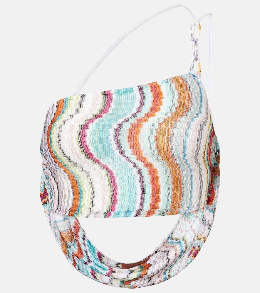 missoni zig zag lamé crop top
