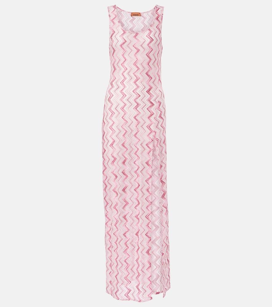 missoni zig zag lamé maxi dress