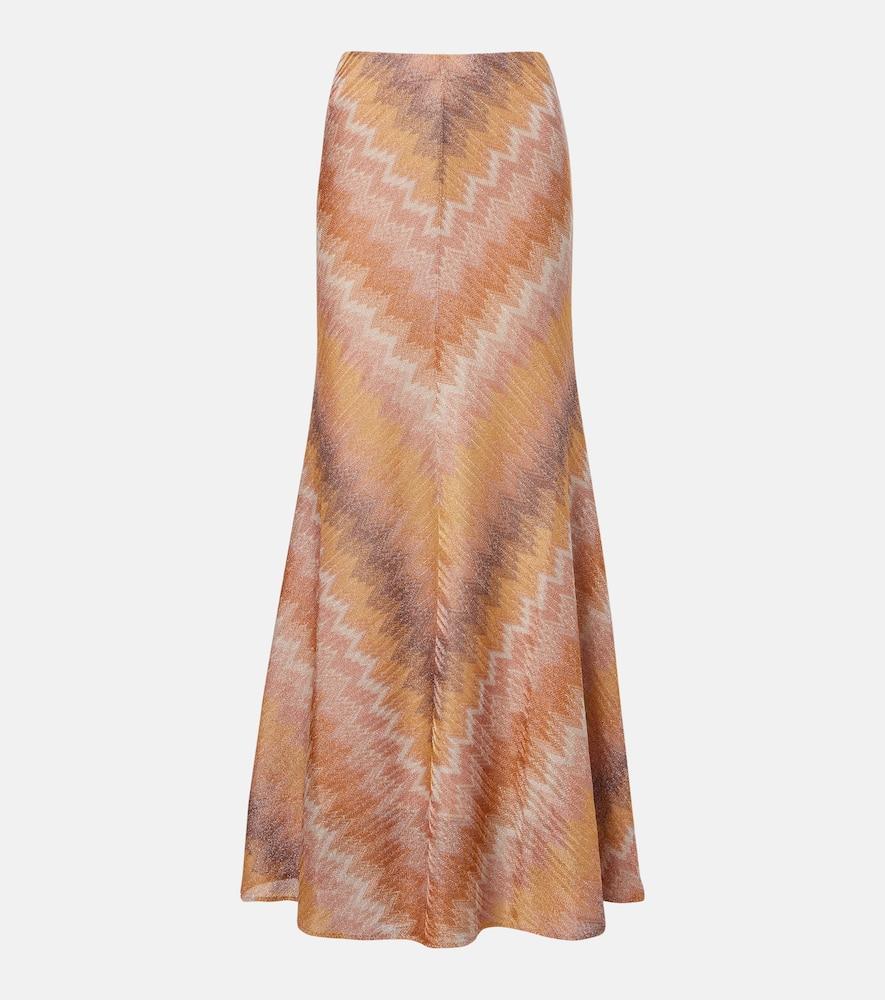 missoni zig zag lamé maxi skirt