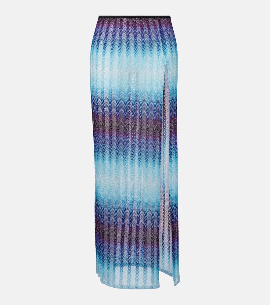 missoni zig zag lamé maxi skirt