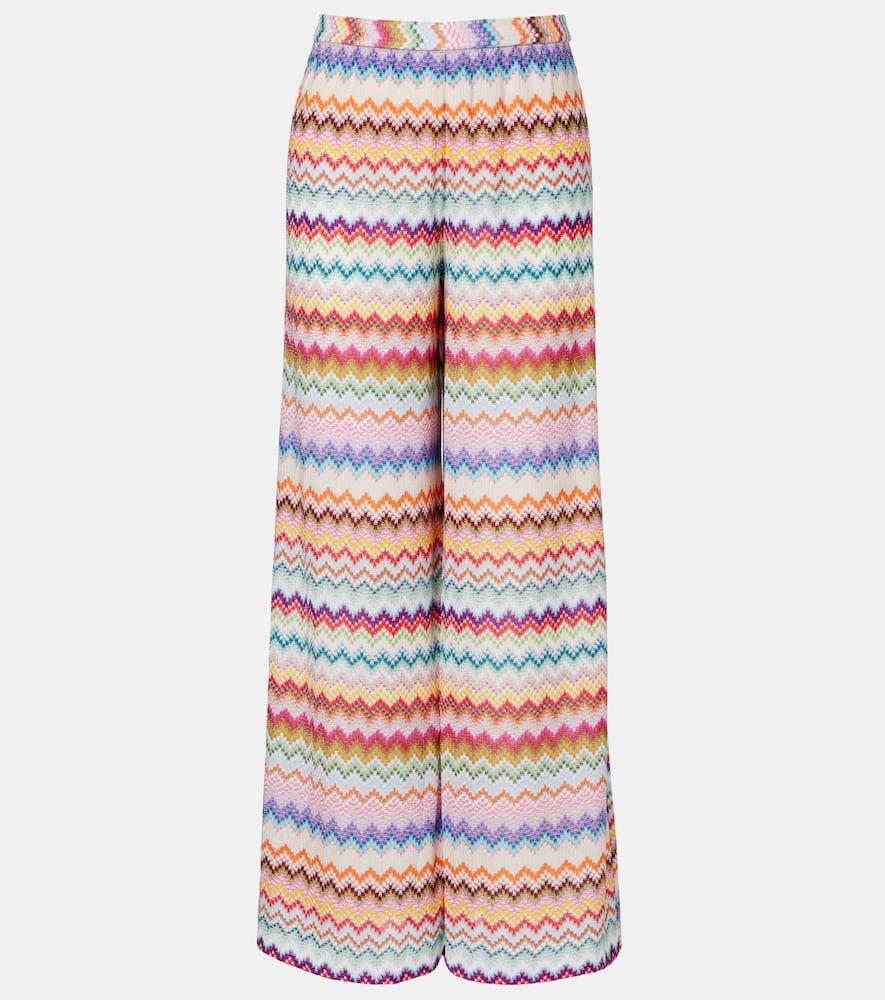 missoni zig zag lamé palazzo pants
