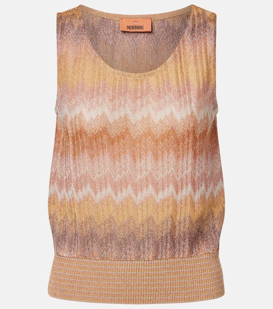 missoni zig zag lamé top