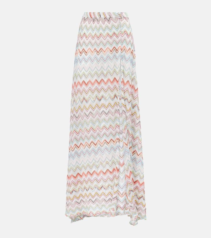 missoni zig zag metallic maxi skirt