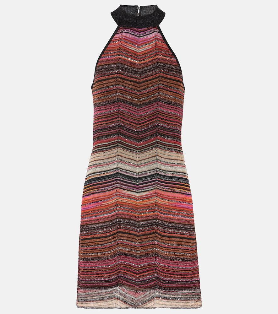 missoni zig zag metallic minidress