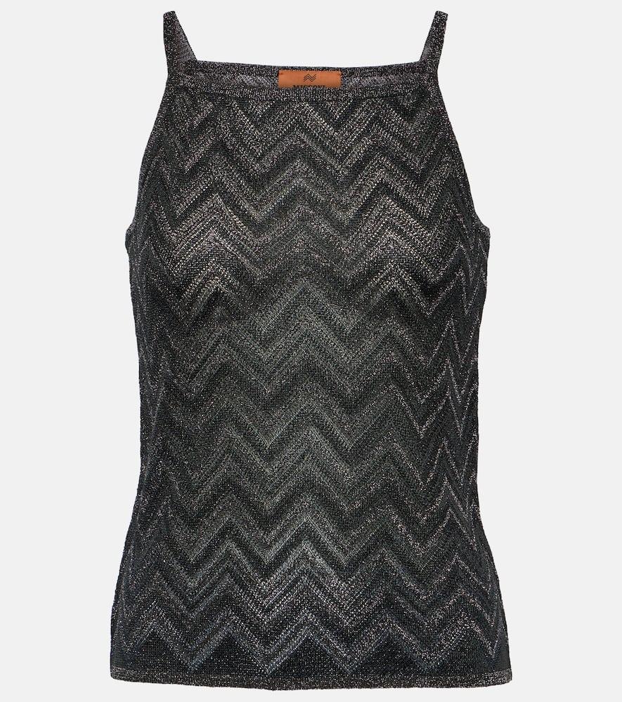 missoni zig zag metallic top