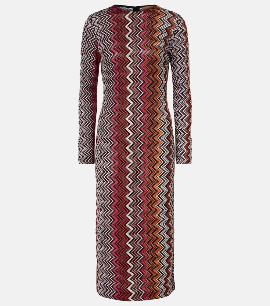 missoni zig zag midi dress