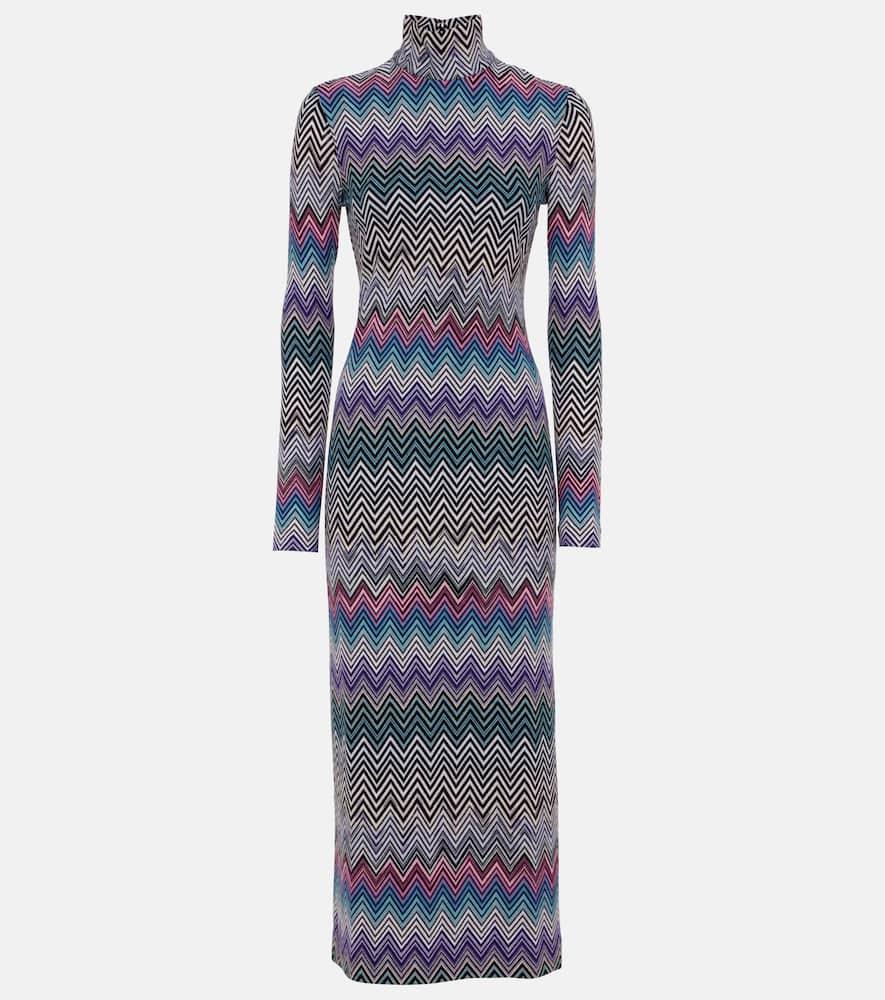 missoni zig zag turtleneck dress