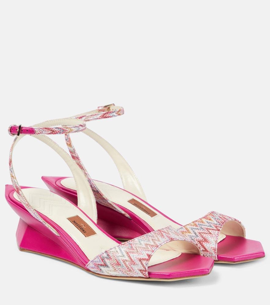 missoni zig zag wedge sandals