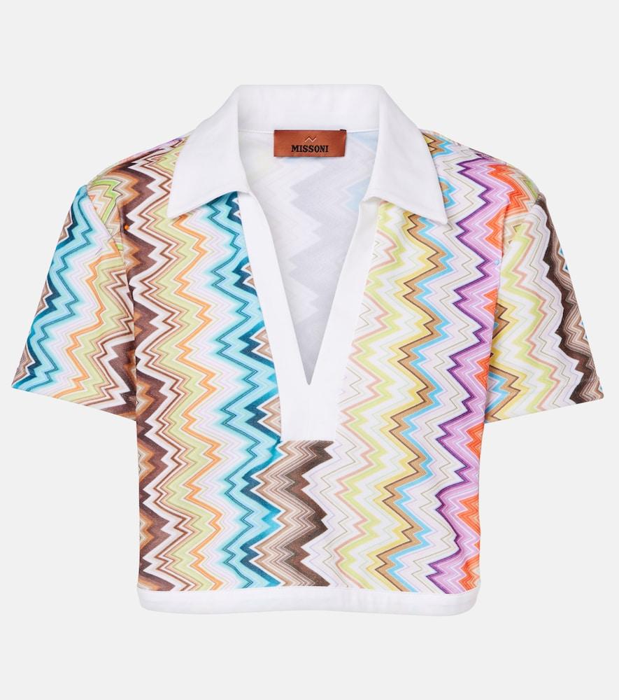 missoni zigzag crop top