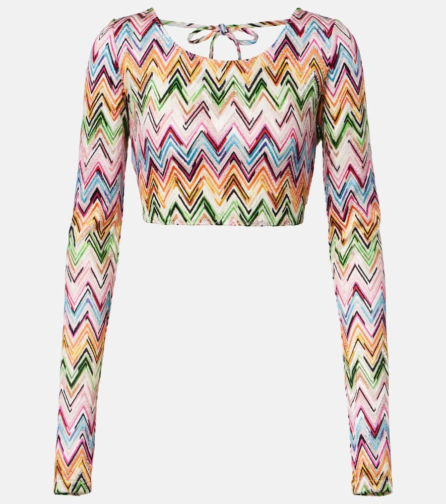 missoni zigzag crop top