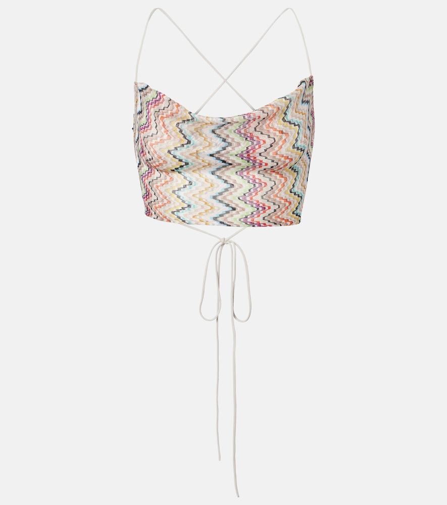 missoni zigzag crop top