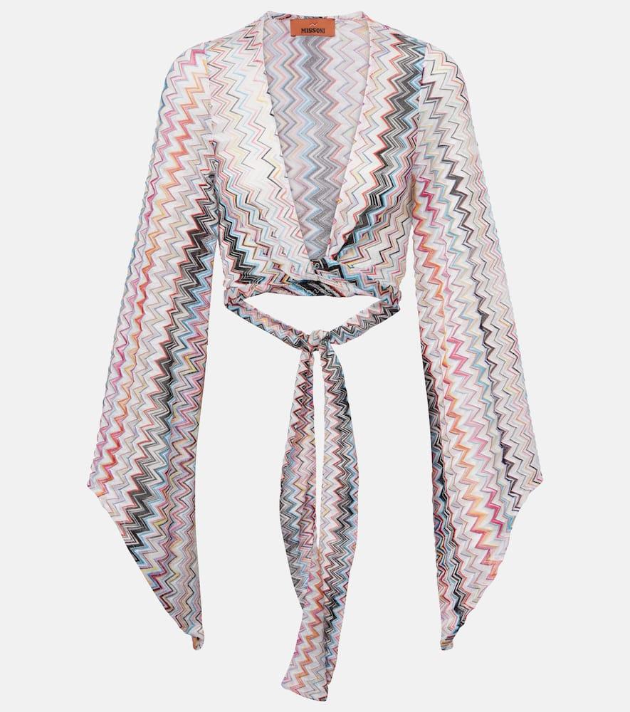 missoni zigzag cropped blouse