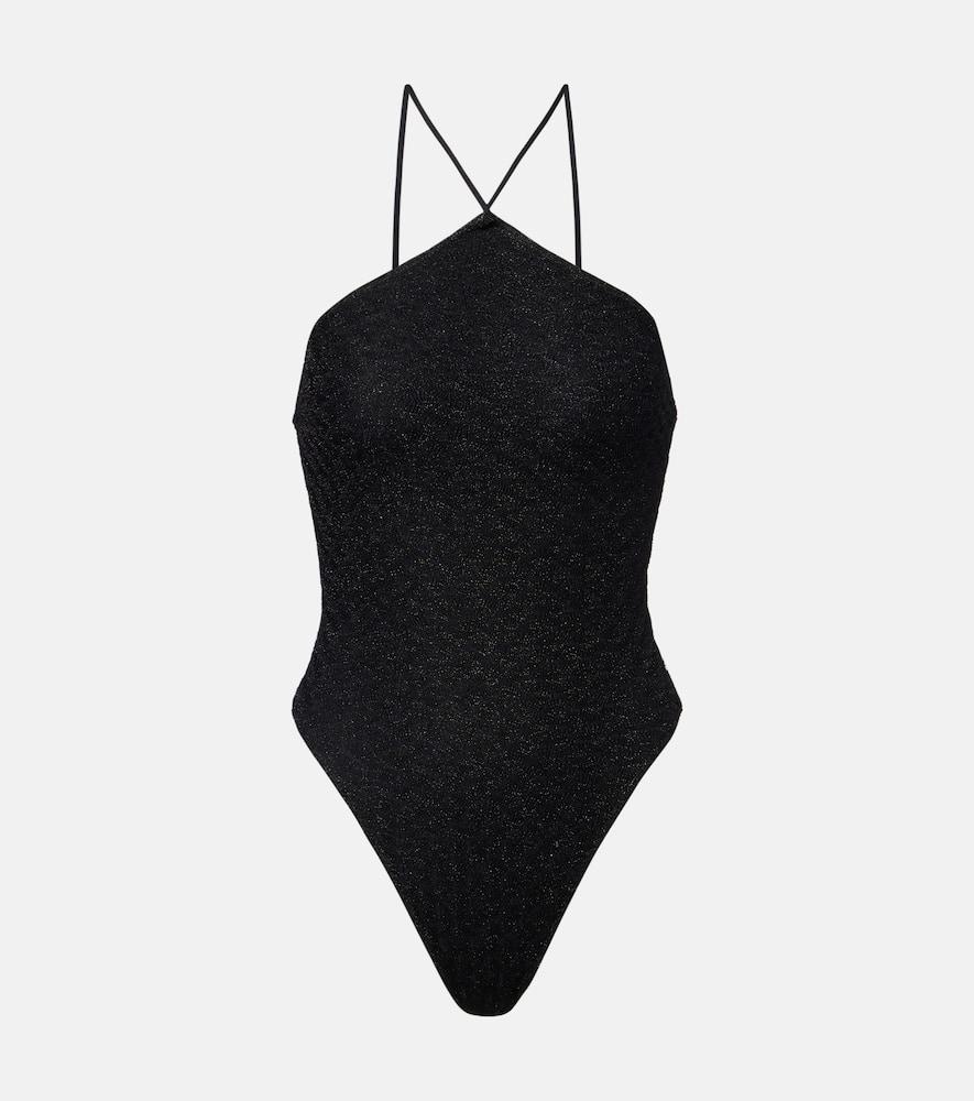 missoni zigzag cutout lamé swimsuit