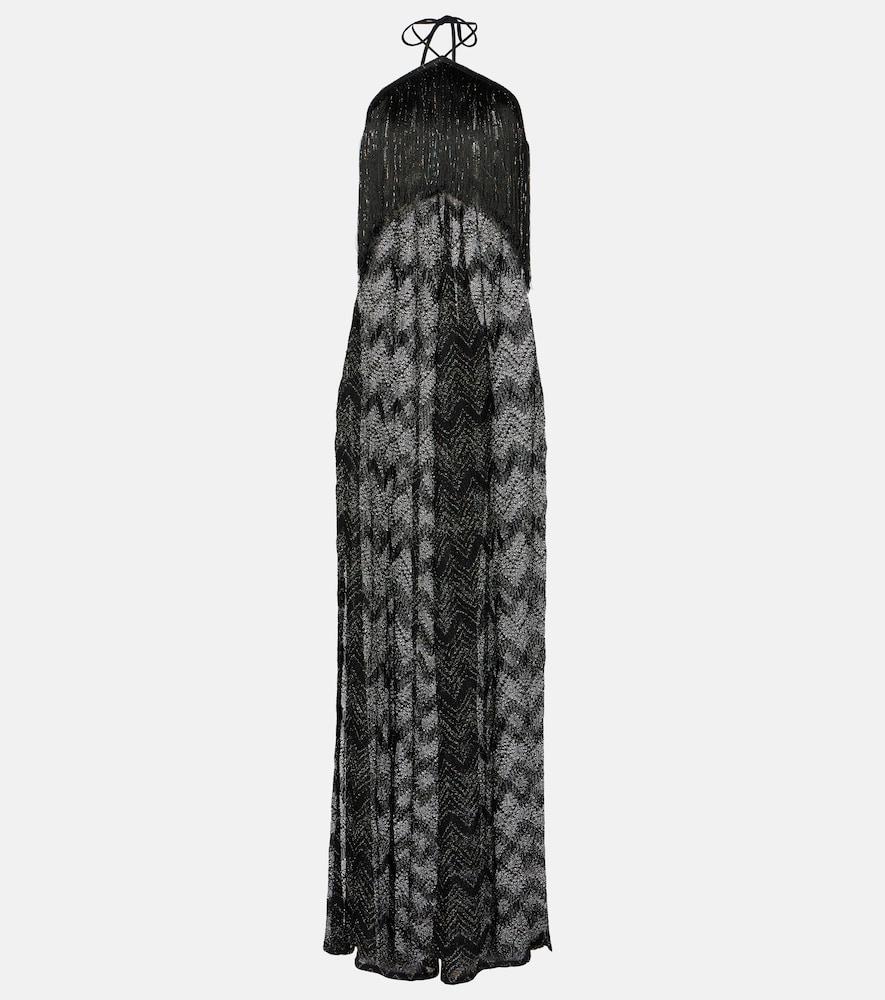 missoni zigzag fringed lamé jumpsuit