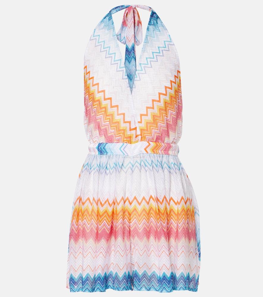missoni zigzag halterneck romper