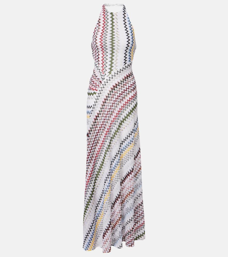 missoni zigzag knitted maxi dress