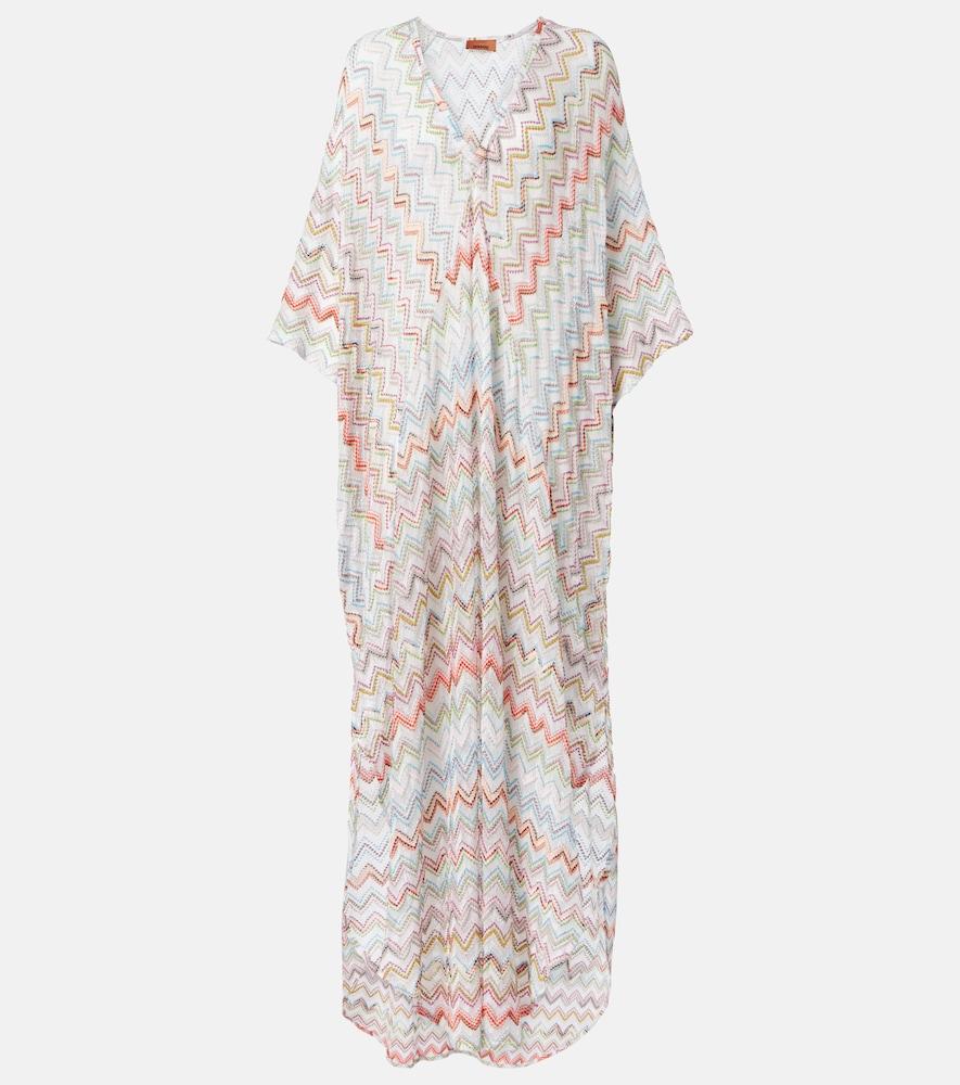 missoni zigzag lamé beach dress