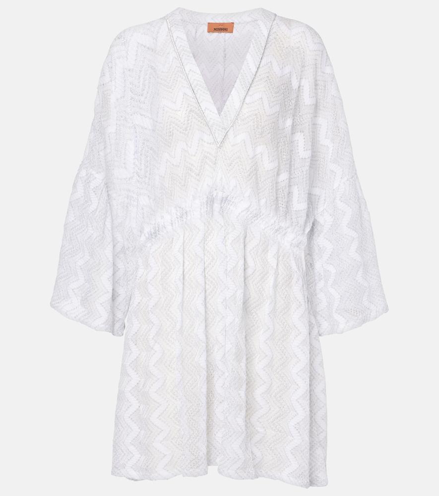 missoni zigzag lamé beach dress