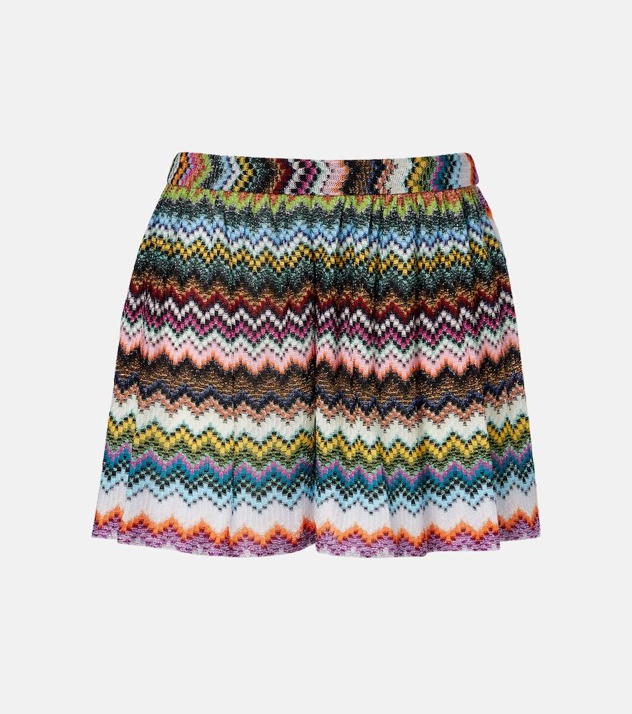 missoni zigzag lamé bermuda shorts