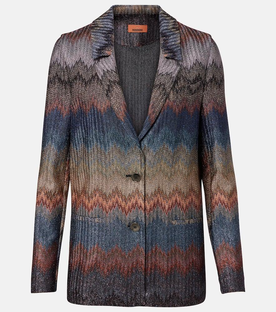 missoni zigzag lamé blazer