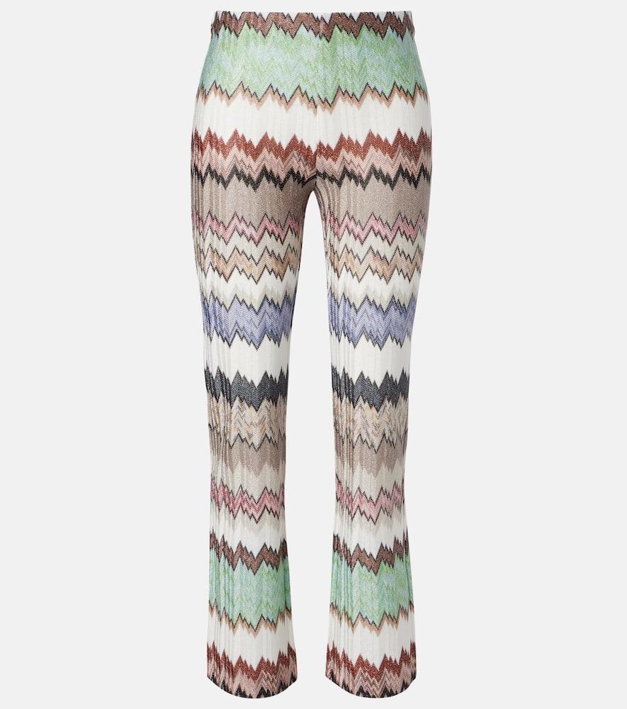 missoni zigzag lamé cropped straight pants