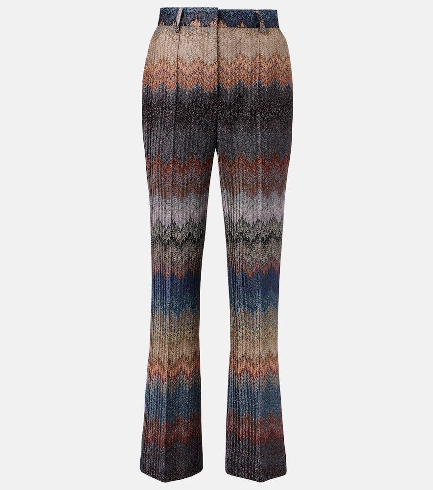missoni zigzag lamé flared pants
