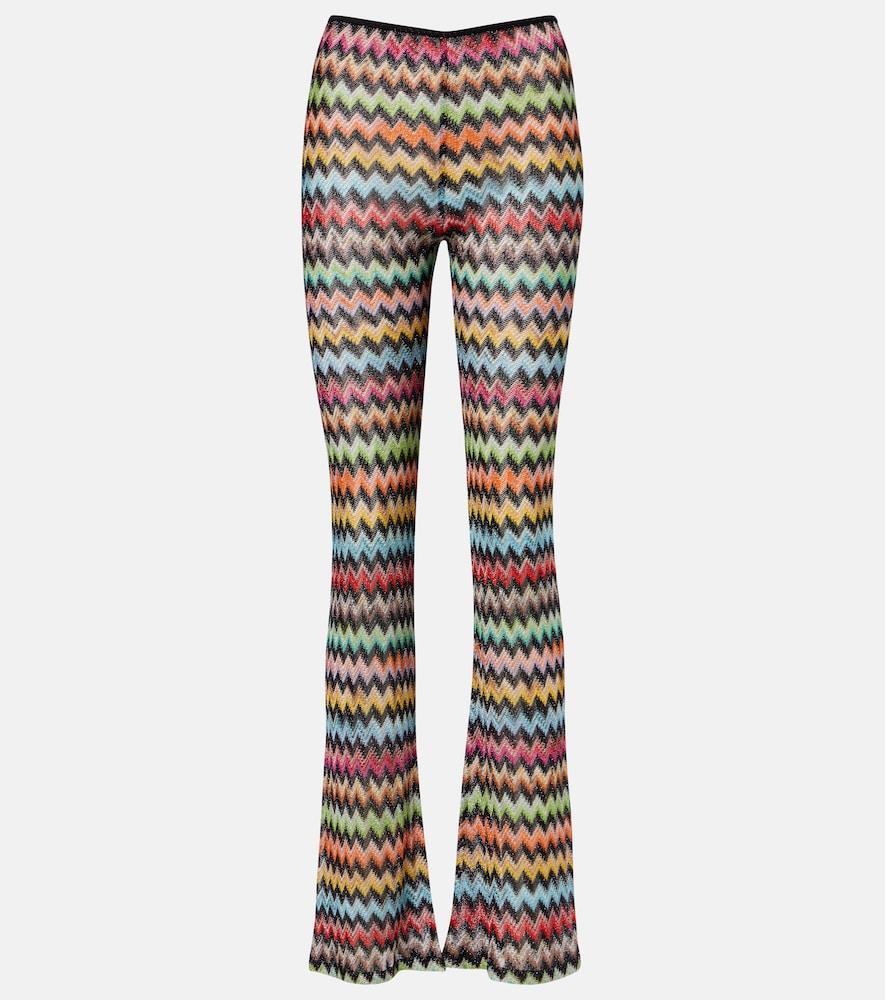 missoni zigzag lamé flared pants