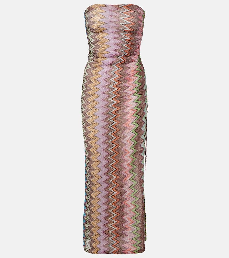 missoni zigzag lamé maxi dress
