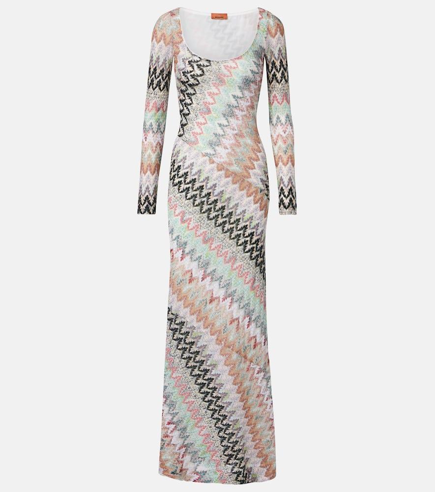 missoni zigzag lamé maxi dress