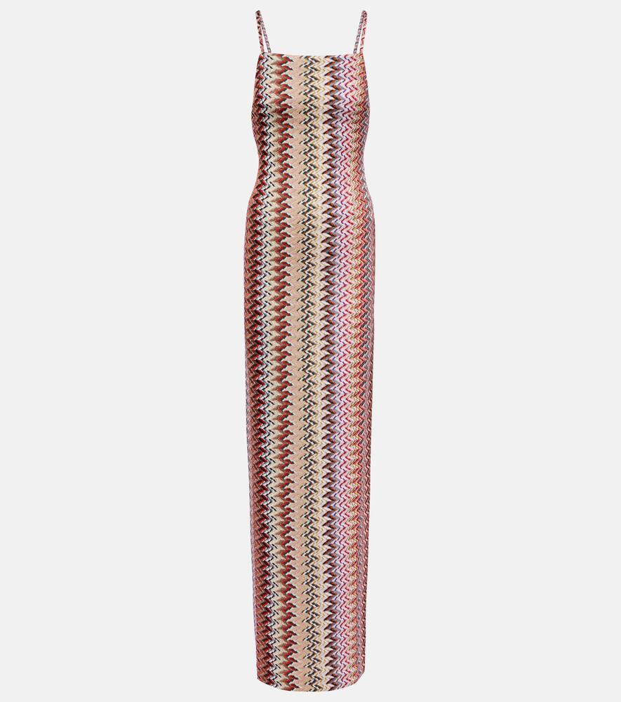 missoni zigzag lamé maxi dress