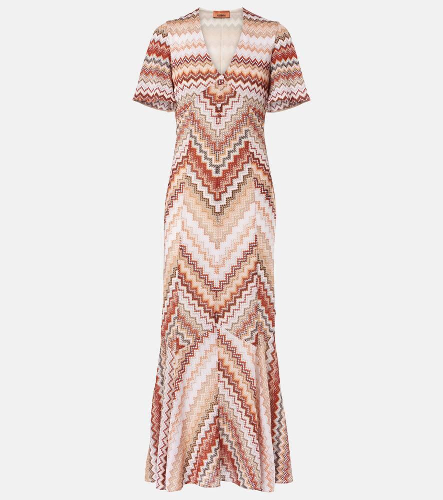 missoni zigzag lamé maxi dress