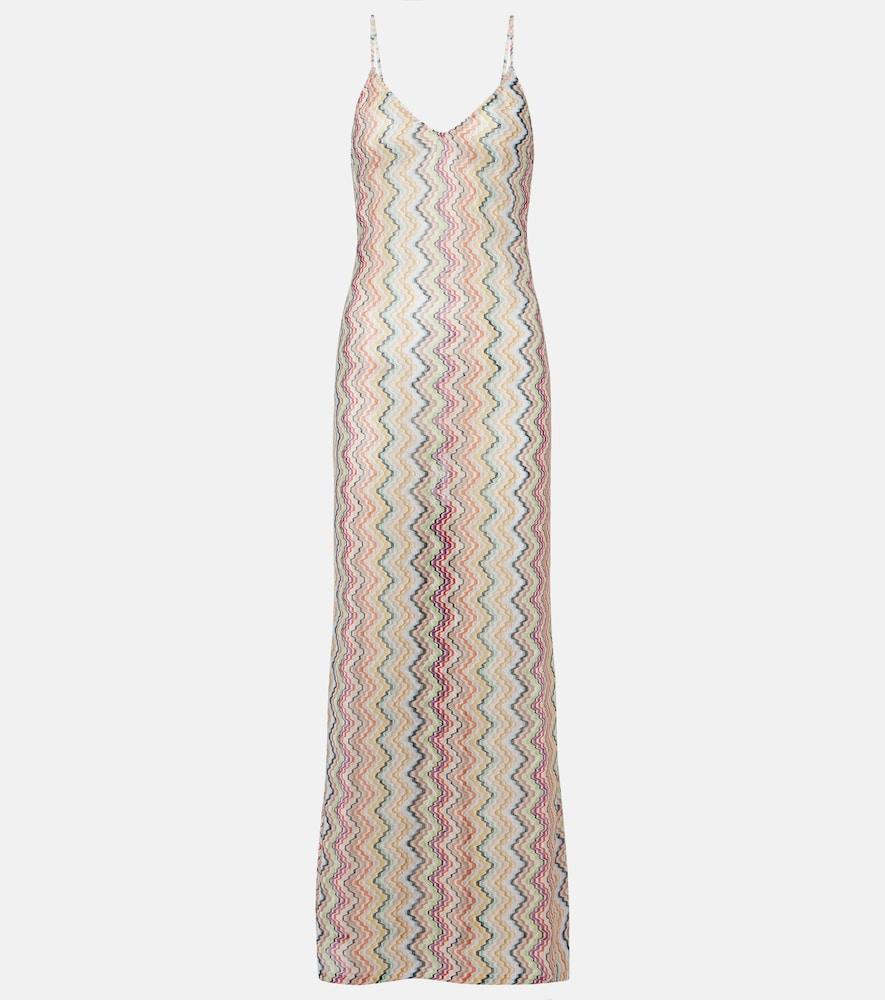 missoni zigzag lamé maxi dress
