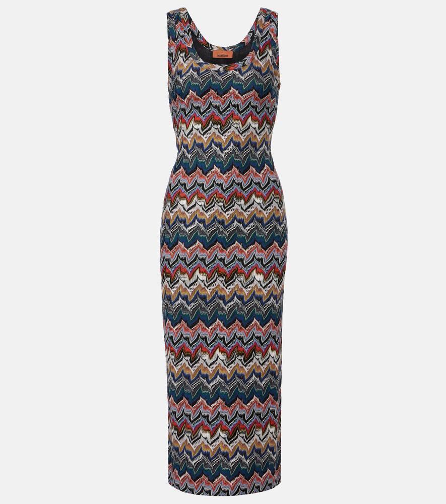missoni zigzag lamé midi dress