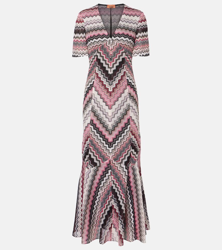missoni zigzag lamé midi dress