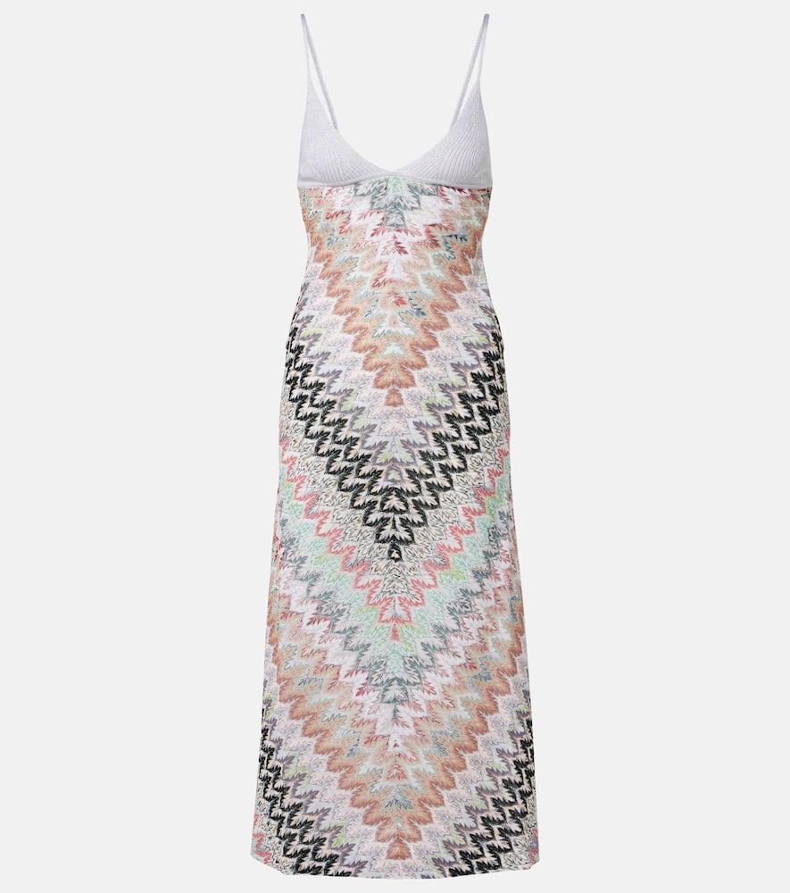 missoni zigzag lamé midi dress