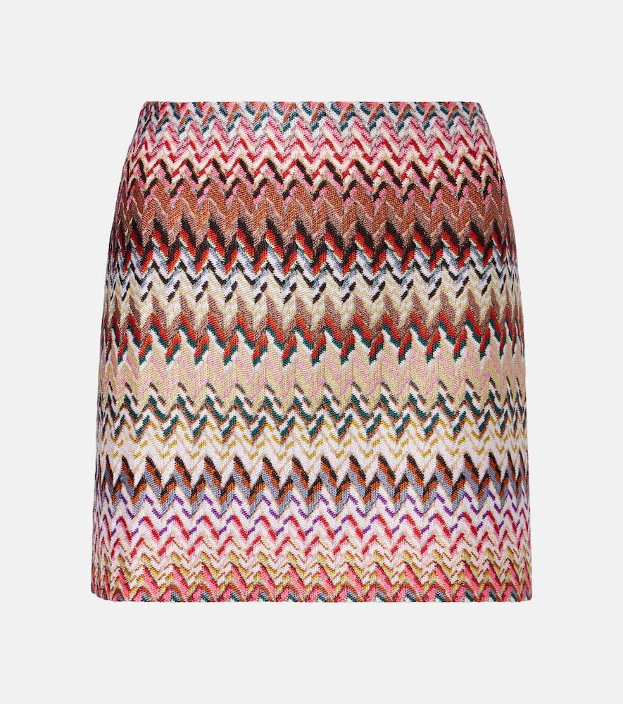 missoni zigzag lamé miniskirt