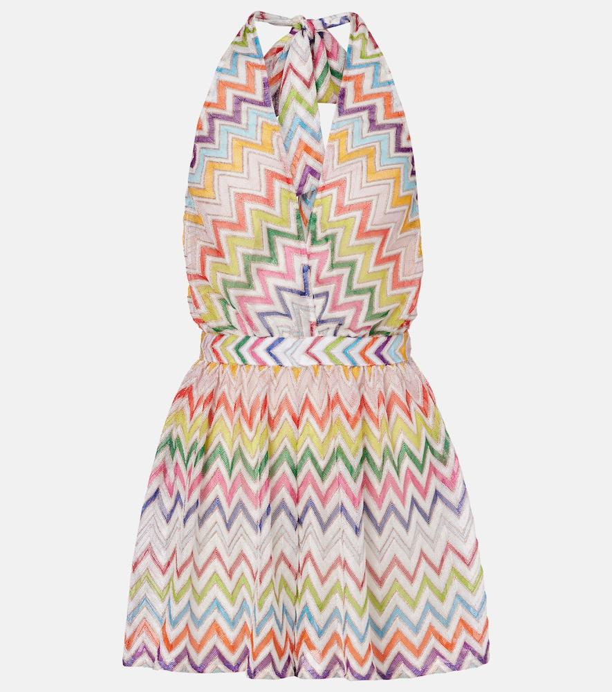 missoni zigzag lamé romper